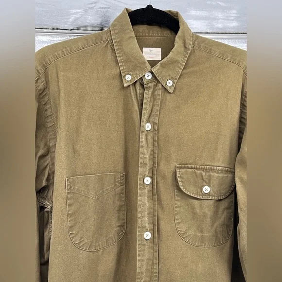 EUC Bensimon Leather Elbow Patch Button Down Shirt - Picture 3 of 10